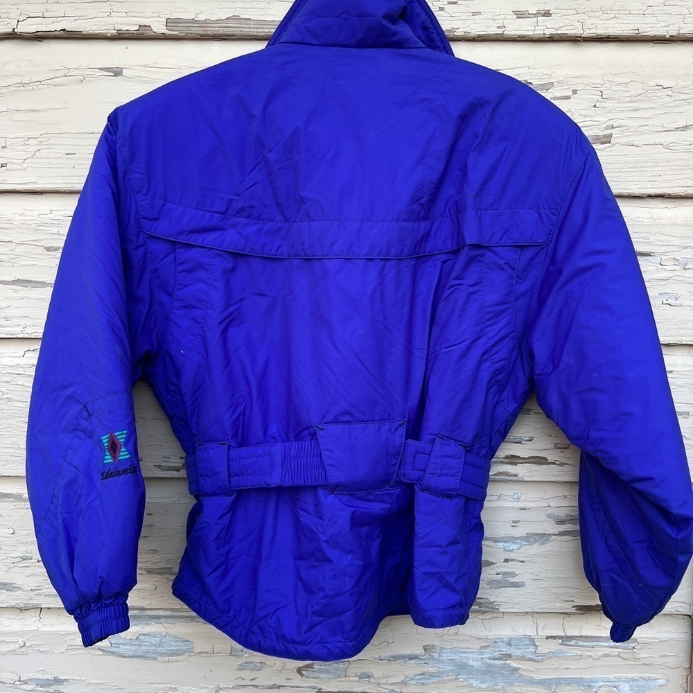 Vintage 80s 1980s Edelweiss Colorblock Ski Winter Snow Parka Jacket Coat S - Picture 9 of 10
